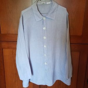 CP Shades Lavender Blue Top Irish Linen M